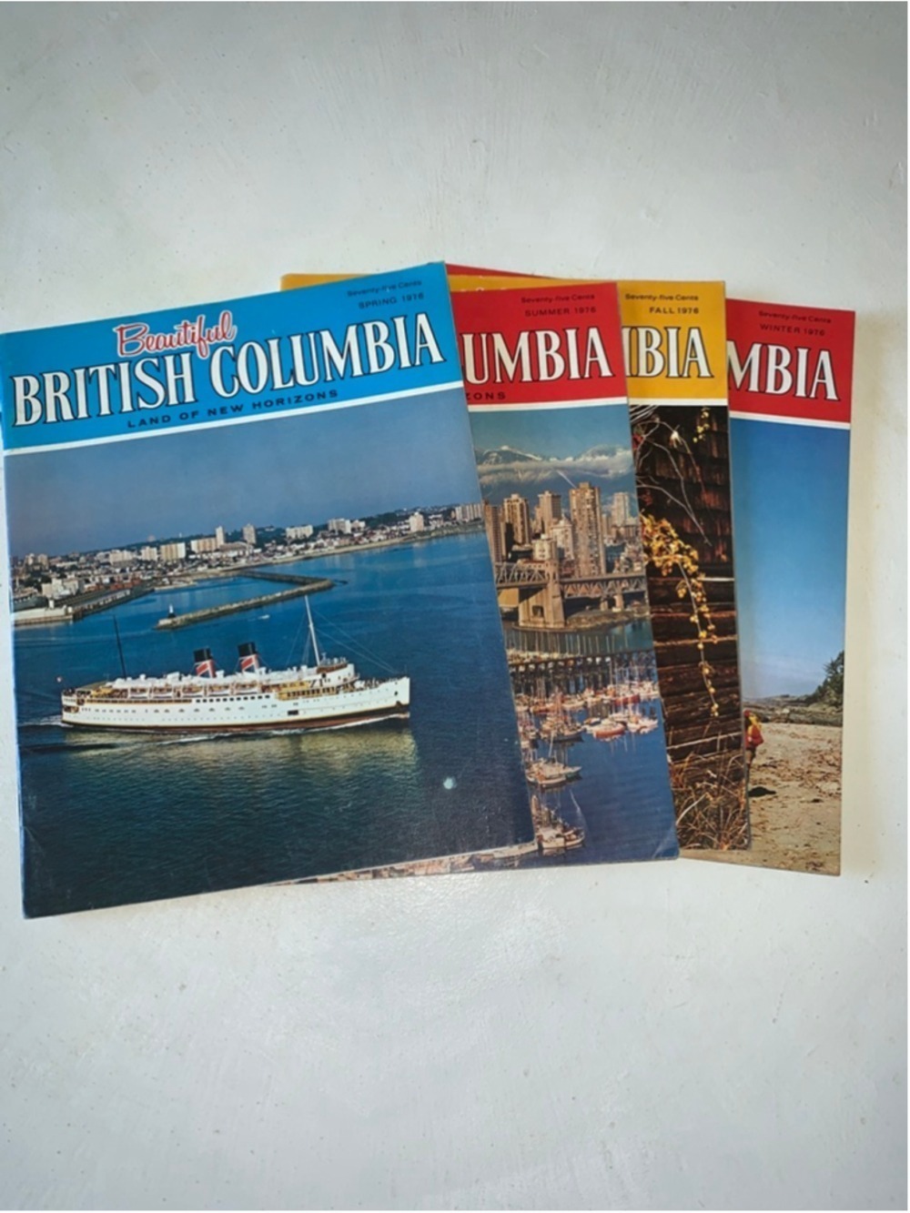 Beautiful British Columbia 1976 Magazine Set of four seasons